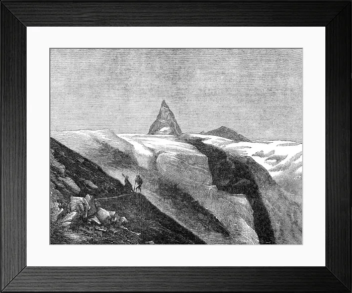 Framed Print : View of the Matterhorn, late 19th century Framed Print : View of the Matterhorn, late 19th century