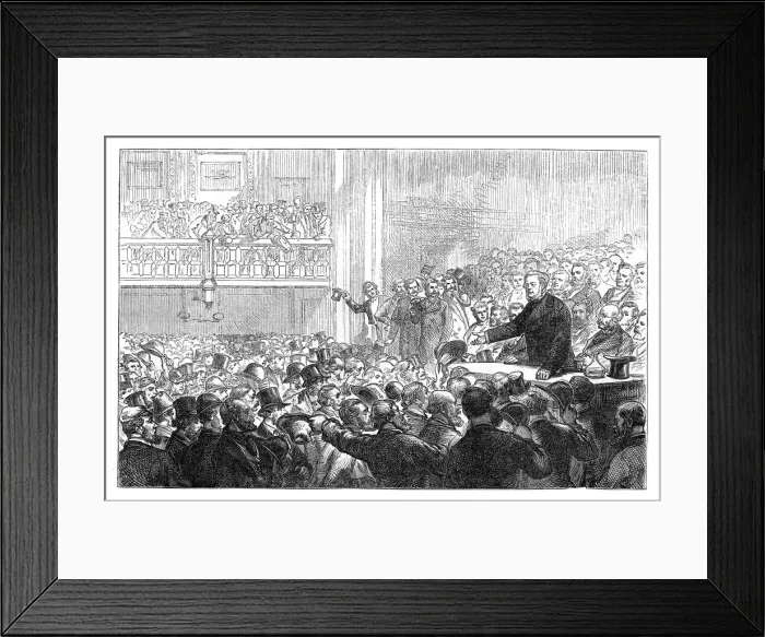 Framed Print : Mr Brights vindication of the Queen, (late 19th century) Framed Print : Mr Brights vindication of the Queen, (late 19th century)