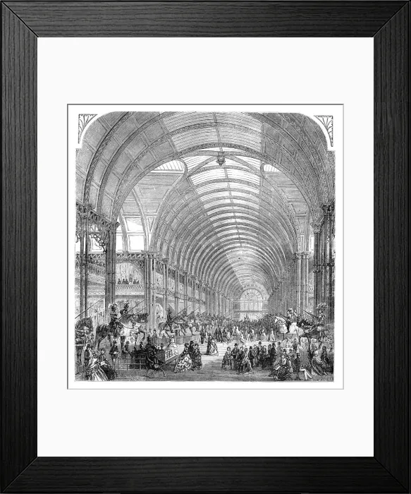 Framed Print : Interior view of the Manchester Exhibition, 1857 (late 19th century) Framed Print : Interior view of the Manchester Exhibition, 1857 (late 19th century)