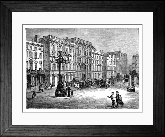 Framed Print : Portland Street, Manchester, late 19th century Framed Print : Portland Street, Manchester, late 19th century