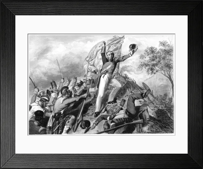 Framed Print : Capture of the guns by the Highlanders before Cawnpore, 1857, (c1860) Framed Print : Capture of the guns by the Highlanders before Cawnpore, 1857, (c1860)
