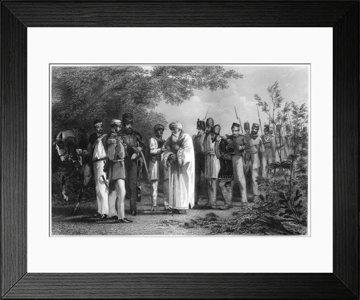 Framed Print : Capture of the King of Delhi by Captain Hodson, 1858, (c1860) Framed Print : Capture of the King of Delhi by Captain Hodson, 1858, (c1860)