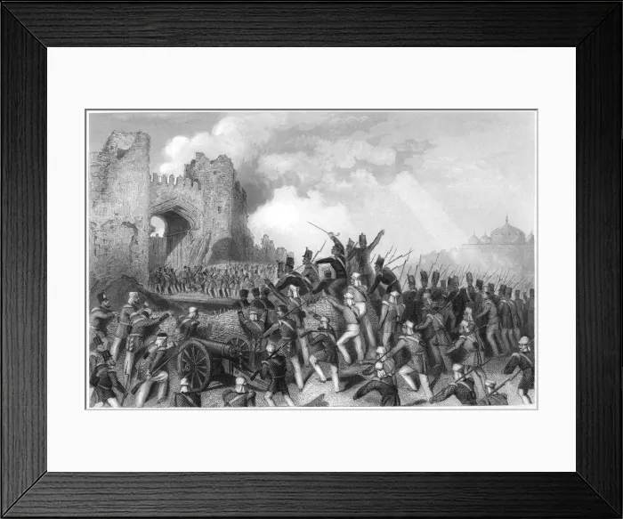 Framed Print : Capture of the Cashmere Gate, assault of Delhi, 1857, (c1860)