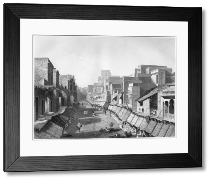 Framed Print : View of Principal Street, Agra, c1860 Framed Print : View of Principal Street, Agra, c1860