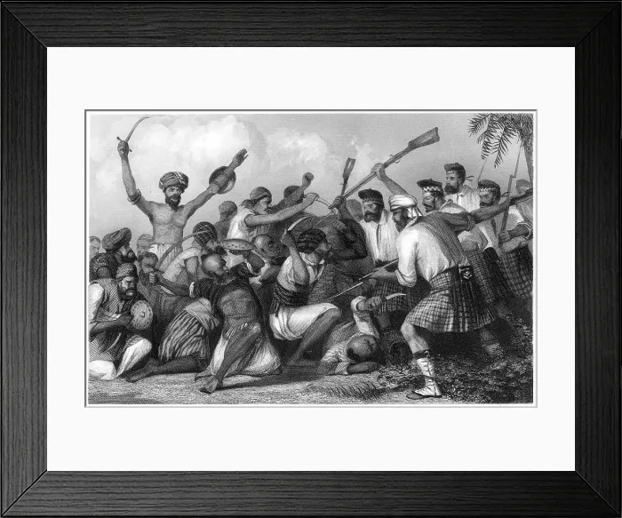Framed Print : Conflict with the Ghazees before Bareilly, 6 May 1858, (c1860) Framed Print : Conflict with the Ghazees before Bareilly, 6 May 1858, (c1860)