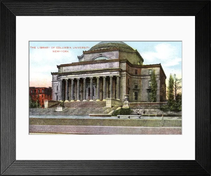 Framed Print : Columbia University library, New York, USA, c1900s Framed Print : Columbia University library, New York, USA, c1900s
