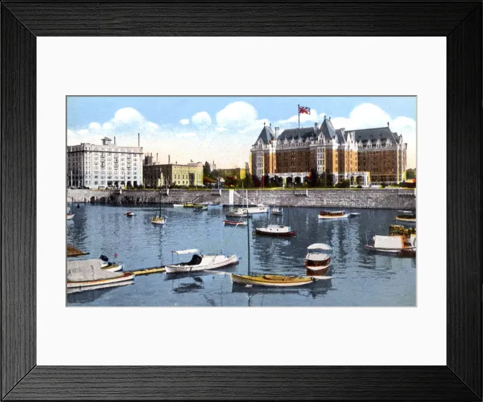 Framed Print : The Belmont Building, Union Club and Empress Hotel, Victoria, British Columbia, Canada, c1900s Framed Print : The Belmont Building, Union Club and Empress Hotel, Victoria, British Columbia, Canada, c1900s