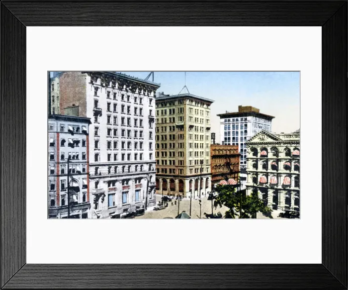 Framed Print : Victoria Square, St James Street, Montreal, Canada, c1900s Framed Print : Victoria Square, St James Street, Montreal, Canada, c1900s