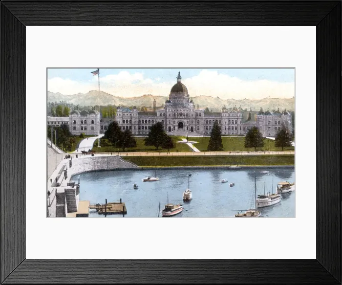 Framed Print : Parliament Buildings, Victoria, British Columbia, Canada, c1900s Framed Print : Parliament Buildings, Victoria, British Columbia, Canada, c1900s