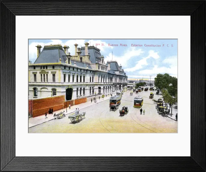 Framed Print : Constitution Station, Buenos Aires, Argentina, c1900s Framed Print : Constitution Station, Buenos Aires, Argentina, c1900s