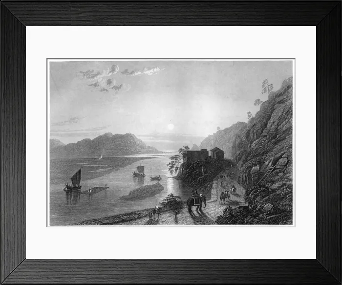 Framed Print : The Ganges entering the plains near Hurdwar, India, c1860 Framed Print : The Ganges entering the plains near Hurdwar, India, c1860