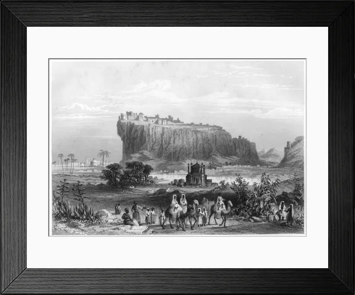 Framed Print : The hill fortress of Gwalior, India, c1860 Framed Print : The hill fortress of Gwalior, India, c1860
