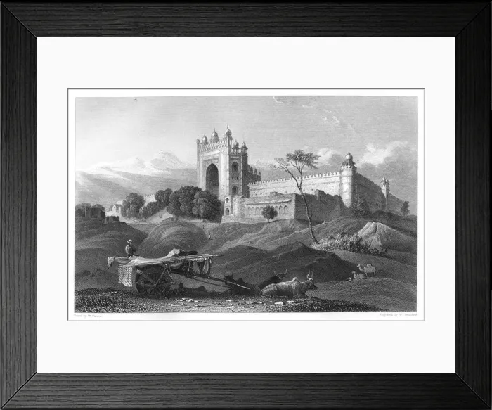 Framed Print : Futtypore Sicri, India, c1860. Artist: W Brandard Framed Print : Futtypore Sicri, India, c1860. Artist: W Brandard