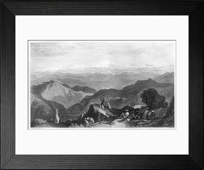 Framed Print : Snowy Range, India, c1860. Artist: E Goodall Framed Print : Snowy Range, India, c1860. Artist: E Goodall