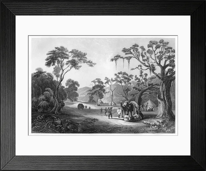 Framed Print : Troops encamped at the entrance to the Keree Pass, north of Meerut, India, c1860 Framed Print : Troops encamped at the entrance to the Keree Pass, north of Meerut, India, c1860