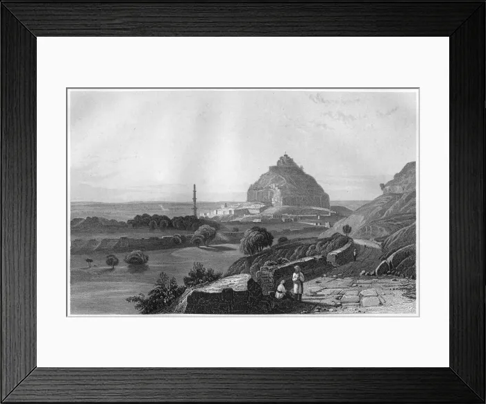 Framed Print : The Fortress of Dowlatabad in the Deccan Plateau, India, c1860 Framed Print : The Fortress of Dowlatabad in the Deccan Plateau, India, c1860