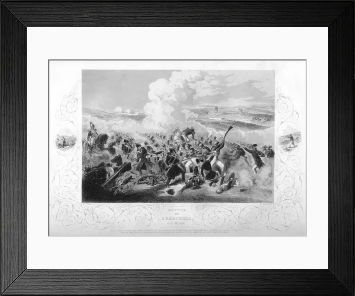 Framed Print : The Battle of Eupatoria during the Crimean War, 1855 (1857). Artist: W Hulland Framed Print : The Battle of Eupatoria during the Crimean War, 1855 (1857). Artist: W Hulland