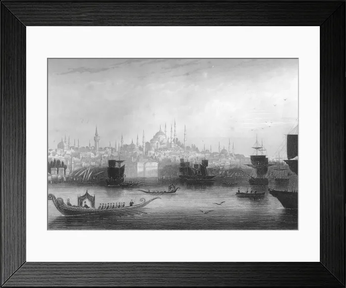 Framed Print : Constantinople (Istanbul), Turkey, 1857. Artist: H Bibby Framed Print : Constantinople (Istanbul), Turkey, 1857. Artist: H Bibby