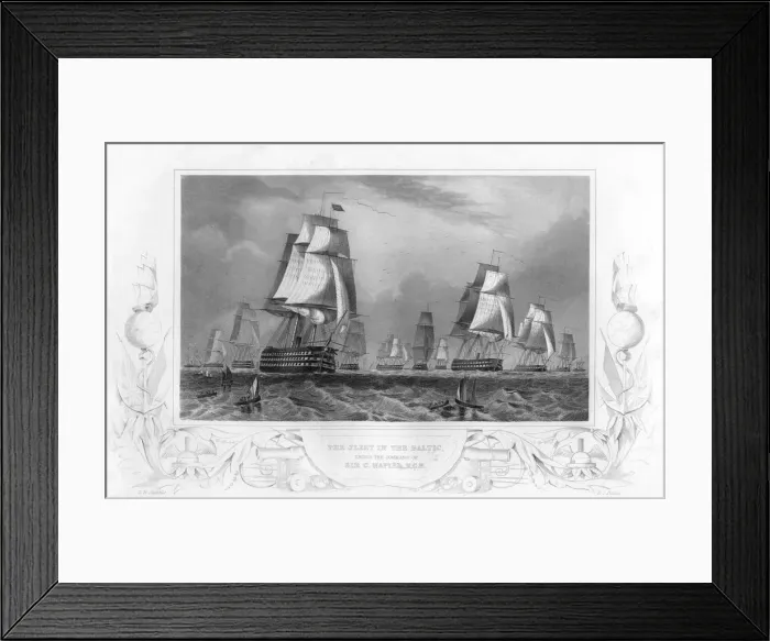 Framed Print : The fleet in the Baltic, under the command of Sir Charles Napier, 1857. Artist: DJ Pound Framed Print : The fleet in the Baltic, under the command of Sir Charles Napier, 1857. Artist: DJ Pound