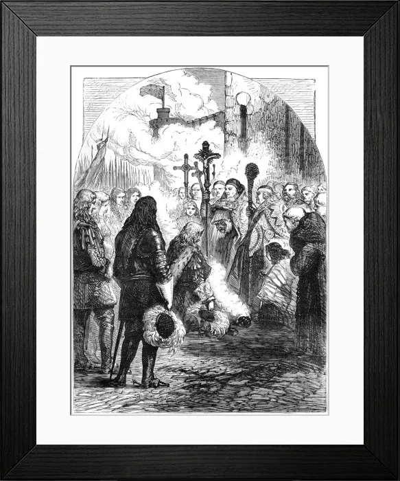 Framed Print : Reception of James II in Dublin, c1689, (19th century) Framed Print : Reception of James II in Dublin, c1689, (19th century)