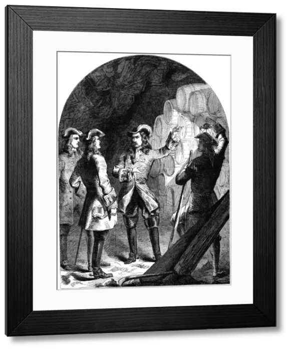 Framed Print : D Asfeldt and the English officers in the mine, 18th century (19th century) Framed Print : D Asfeldt and the English officers in the mine, 18th century (19th century)