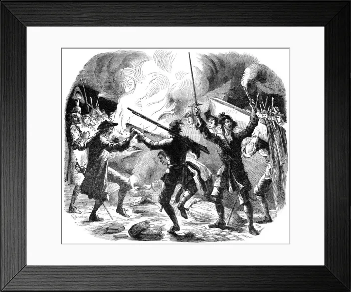Framed Print : Sacheverel rioters destroying the furniture of the chapel near Lincolns Inn, London, 19th century Framed Print : Sacheverel rioters destroying the furniture of the chapel near Lincolns Inn, London, 19th century