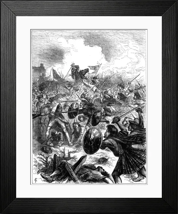 Framed Print : Glengarrys charge, 18th century (19th century) Framed Print : Glengarrys charge, 18th century (19th century)