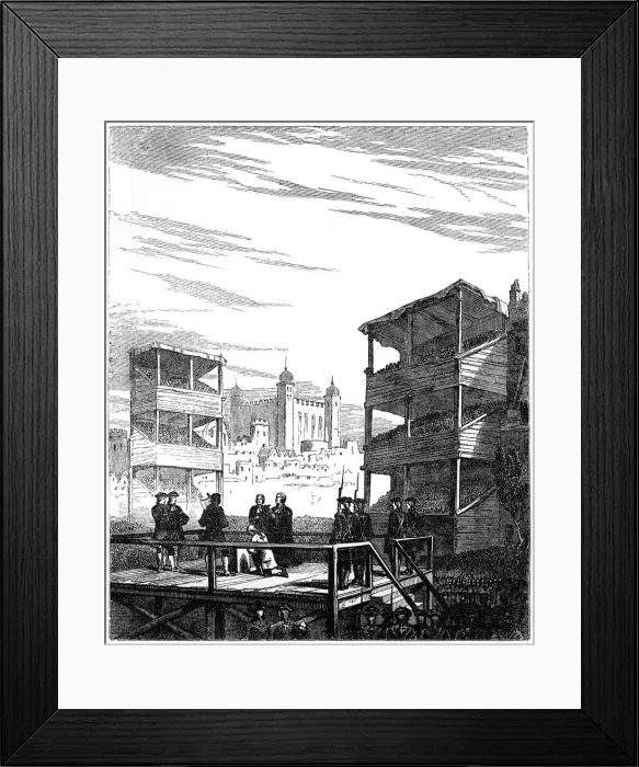 Framed Print : The execution of Lord Derwentwater (1689-1716) on Tower Hill, London, 1716 (19th century) Framed Print : The execution of Lord Derwentwater (1689-1716) on Tower Hill, London, 1716 (19th century)