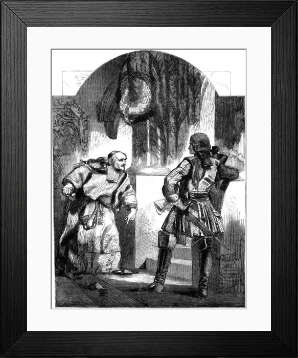 Framed Print : The meeting between Cardinal Giulio Alberoni and Colonel Stanhope, 18th century (19th century) Framed Print : The meeting between Cardinal Giulio Alberoni and Colonel Stanhope, 18th century (19th century)
