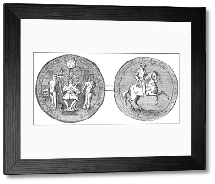 Framed Print : Great Seal of George II, mid 18th century, (19th century) Framed Print : Great Seal of George II, mid 18th century, (19th century)