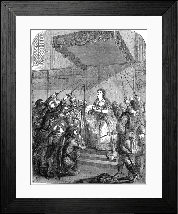 Framed Print : Maria Theresa of Austria (1717-1780) appealing to the Magyar Diet, 18th century (19th century)