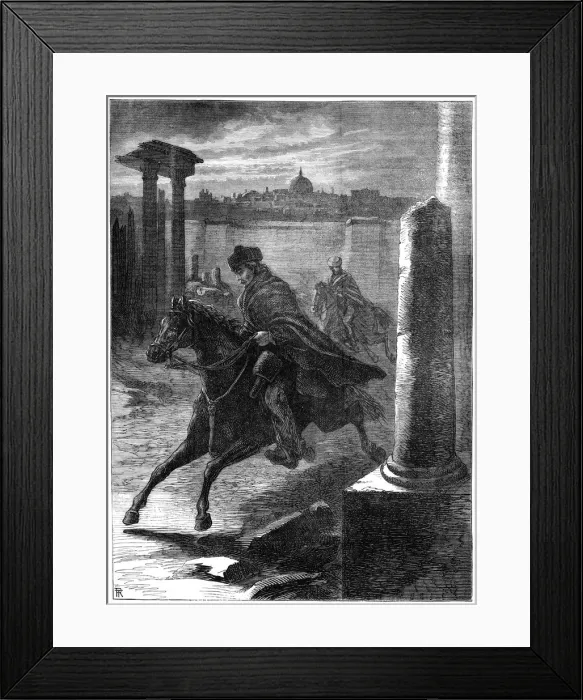 Framed Print : The flight of Prince Charles from Rome, 18th century (19th century) Framed Print : The flight of Prince Charles from Rome, 18th century (19th century)
