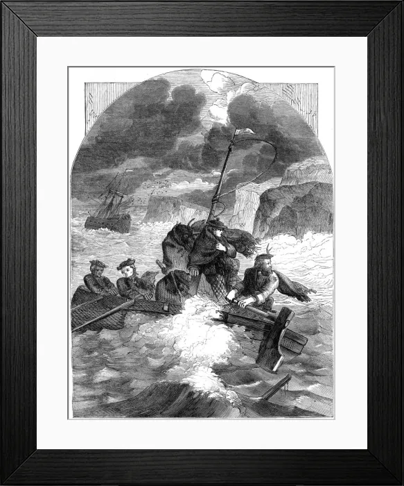 Framed Print : The escape of the Young Pretender, 18th century (19th century) Framed Print : The escape of the Young Pretender, 18th century (19th century)