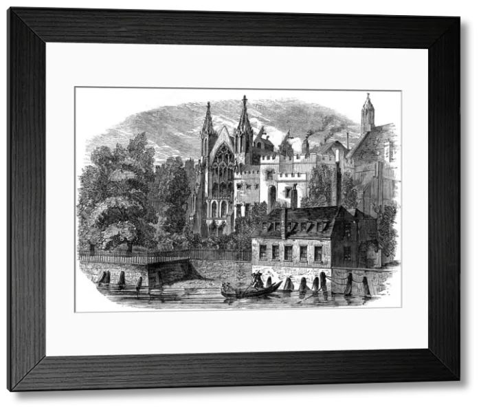 Framed Print : River front of the old House of Peers (House of Lords), London, 19th century Framed Print : River front of the old House of Peers (House of Lords), London, 19th century