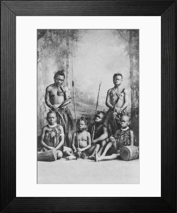 Framed Print : Pigmies, early 20th century. Artist: W&D Downey Framed Print : Pigmies, early 20th century. Artist: W&D Downey