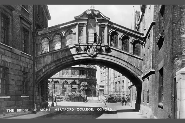 The Bridge of Sighs, Hertford College, Oxford University, Oxford, early 20th century