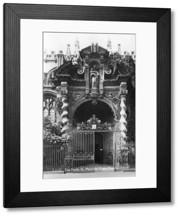 Framed Print : The porch of St Mary the Virgin Church, Oxford, Oxfordshire, early 20th century Framed Print : The porch of St Mary the Virgin Church, Oxford, Oxfordshire, early 20th century
