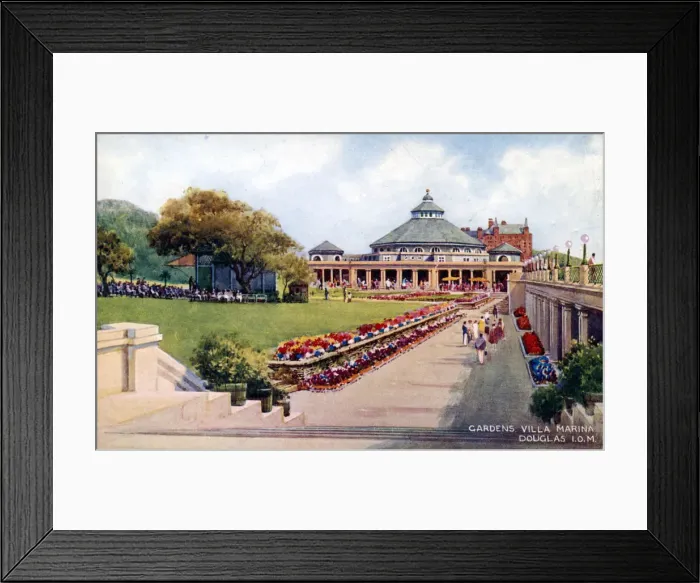 Framed Print : The gardens of Villa Marina, Douglas, Isle of Man, early 20th century Framed Print : The gardens of Villa Marina, Douglas, Isle of Man, early 20th century