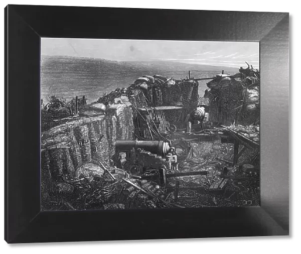 The Redan, view of a portion of the interior, Crimean War, (1857). Artist: H Bibby