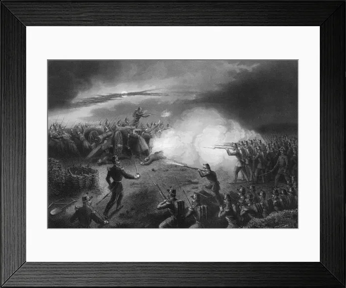 Framed Print : Attack and repulse of the Russians, before Sebastopol, Crimean War, (1857). Artist: DJ Pound Framed Print : Attack and repulse of the Russians, before Sebastopol, Crimean War, (1857). Artist: DJ Pound