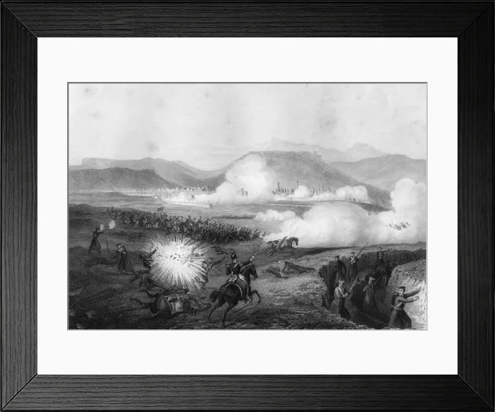 Framed Print : Repulse of the Russians, Battle of Kars, Turkey, Crimean War, 29 September 1855, (1857). Artist: G Greatbach Framed Print : Repulse of the Russians, Battle of Kars, Turkey, Crimean War, 29 September 1855, (1857). Artist: G Greatbach
