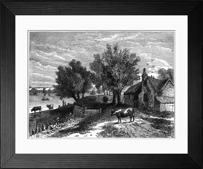 Framed Print : Millbank, London, c1800 (1891) Framed Print : Millbank, London, c1800 (1891)