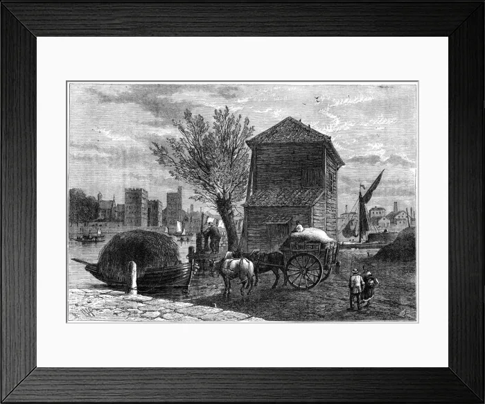 Framed Print : The old Horseferry, London, c1800 (1891) Framed Print : The old Horseferry, London, c1800 (1891)