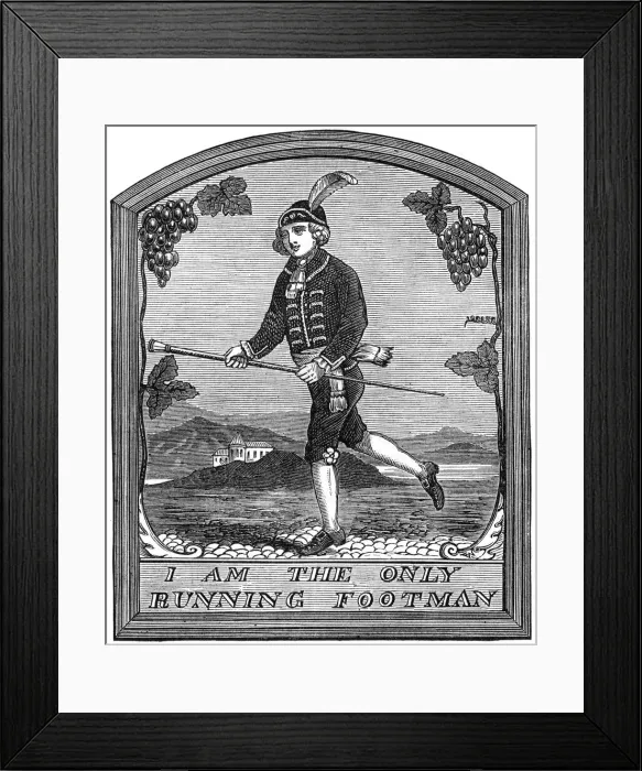 Framed Print : The sign of The Running Footman, London, 1891 Framed Print : The sign of The Running Footman, London, 1891