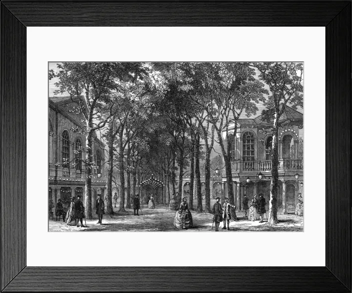 Framed Print : Marylebone Gardens, London, 1780 (1891). Artist: J Greenaway Framed Print : Marylebone Gardens, London, 1780 (1891). Artist: J Greenaway