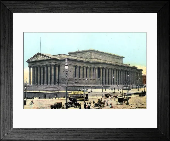 Framed Print : St Georges Hall, Liverpool, Merseyside, late 19th century. Artist: Horrocks & Co Framed Print : St Georges Hall, Liverpool, Merseyside, late 19th century. Artist: Horrocks & Co