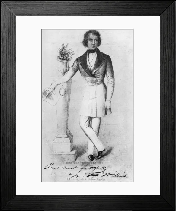 Framed Print : Nathaniel Parker Willis (1806-1867), American author, poet and editor, 19th century (1908) Framed Print : Nathaniel Parker Willis (1806-1867), American author, poet and editor, 19th century (1908)