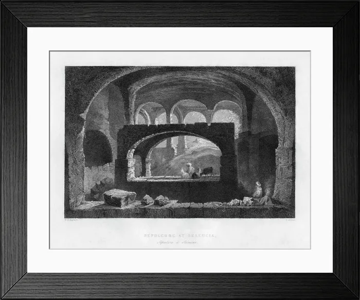 Framed Print : A sepulchre at Seleucia, Mesopotamia (Iraq  /  Iran), 1841. Artist: T Dixon