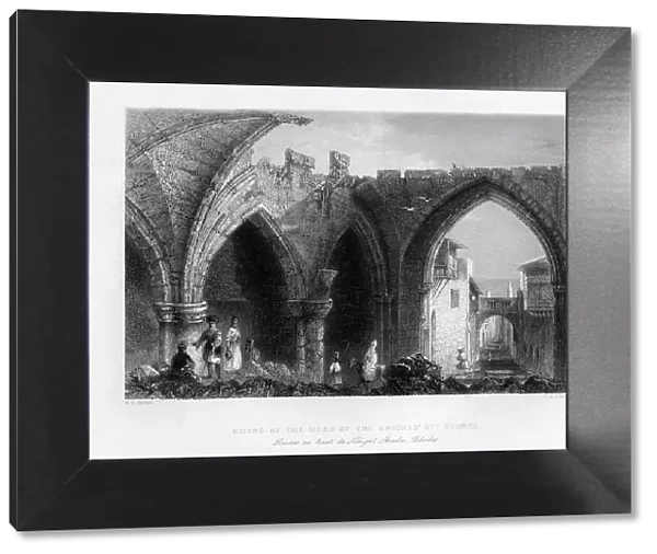 Ruins in Rhodes, Greece, 1841. Artist: EG Treacher