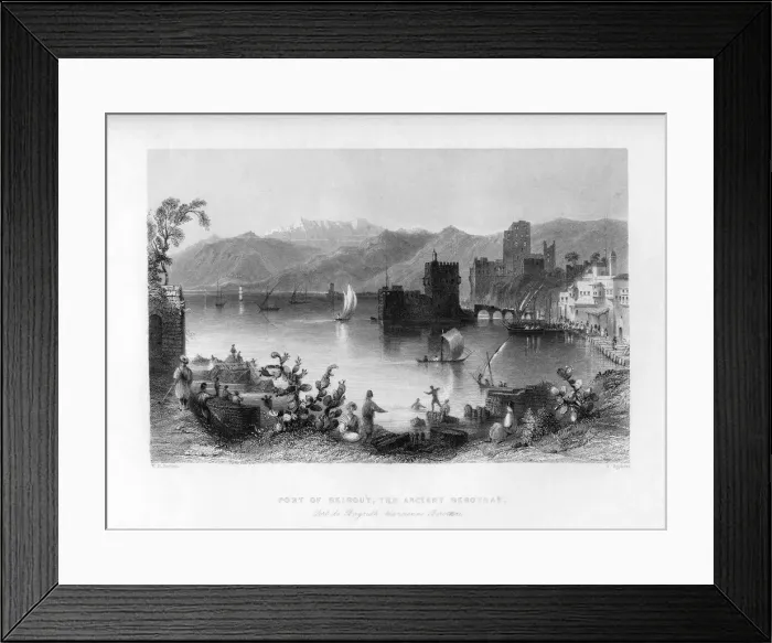 Framed Print : Beirout, the ancient Berothah, Syria, 1841. Artist: J Appleton Framed Print : Beirout, the ancient Berothah, Syria, 1841. Artist: J Appleton